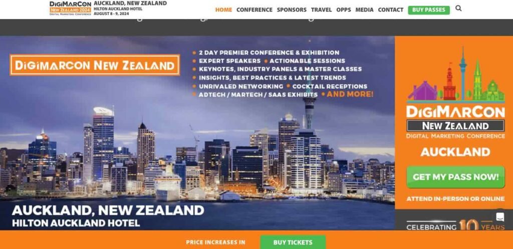 2. The DigiMarCon New Zealand Conference & Event Marketing Series